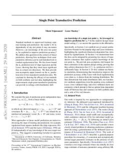 Single Point Transductive Prediction