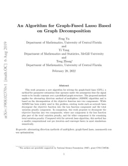 An Algorithm for Graph-Fused Lasso Based on Graph Decomposition