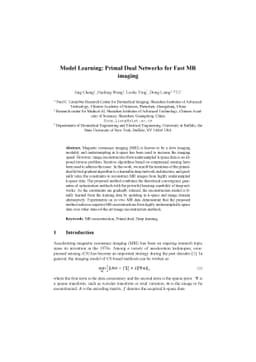 Model Learning: Primal Dual Networks for Fast MR imaging