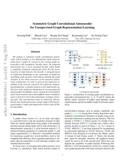 Symmetric Graph Convolutional Autoencoder for Unsupervised Graph
  Representation Learning