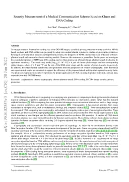 Security measurement of a medical communication scheme based on chaos
  and DNA coding