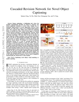 Cascaded Revision Network for Novel Object Captioning