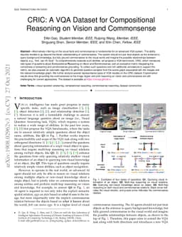 CRIC: A VQA Dataset for Compositional Reasoning on Vision and
  Commonsense