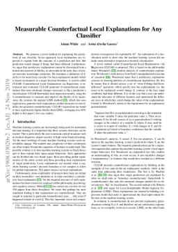 Measurable Counterfactual Local Explanations for Any Classifier