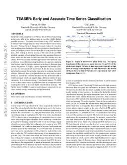 TEASER: Early and Accurate Time Series Classification