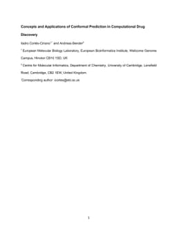Concepts and Applications of Conformal Prediction in Computational Drug
  Discovery