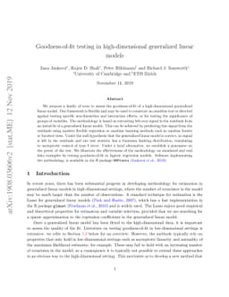 Goodness-of-fit testing in high-dimensional generalized linear models