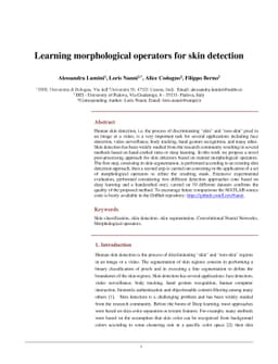 Learning morphological operators for skin detection