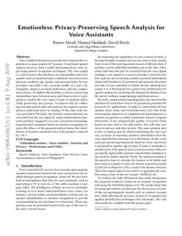 Emotionless: Privacy-Preserving Speech Analysis for Voice Assistants