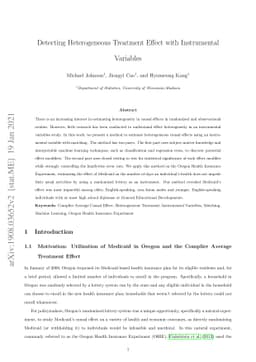 Detecting Heterogeneous Treatment Effect with Instrumental Variables