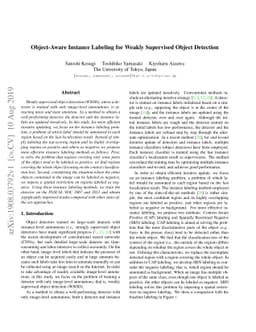 Object-Aware Instance Labeling for Weakly Supervised Object Detection