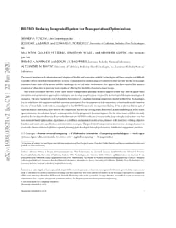BISTRO: Berkeley Integrated System for Transportation Optimization