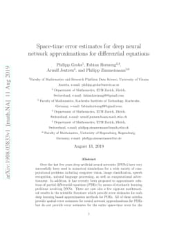 Space-time error estimates for deep neural network approximations for
  differential equations