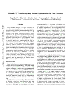 MobileFAN: Transferring Deep Hidden Representation for Face Alignment