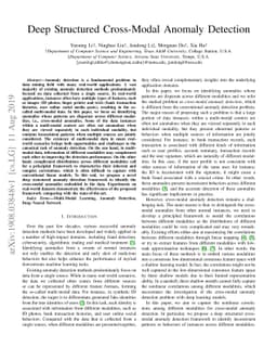 Deep Structured Cross-Modal Anomaly Detection