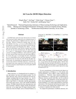 IoU Loss for 2D/3D Object Detection