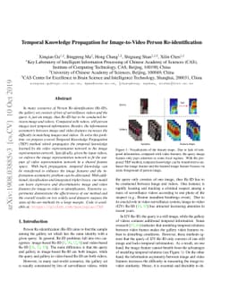 Temporal Knowledge Propagation for Image-to-Video Person
  Re-identification