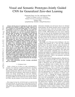 Visual and Semantic Prototypes-Jointly Guided CNN for Generalized
  Zero-shot Learning