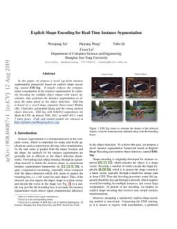 Explicit Shape Encoding for Real-Time Instance Segmentation