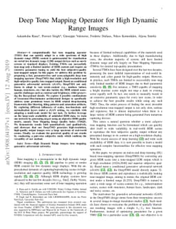Deep Tone Mapping Operator for High Dynamic Range Images
