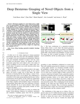 Deep Dexterous Grasping of Novel Objects from a Single View