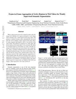 Frame-to-Frame Aggregation of Active Regions in Web Videos for Weakly
  Supervised Semantic Segmentation