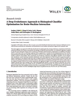 A Deep Evolutionary Approach to Bioinspired Classifier Optimisation for
  Brain-Machine Interaction