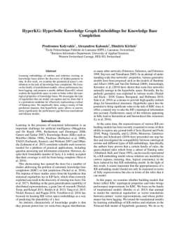 HyperKG: Hyperbolic Knowledge Graph Embeddings for Knowledge Base
  Completion