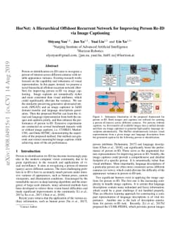 HorNet: A Hierarchical Offshoot Recurrent Network for Improving Person
  Re-ID via Image Captioning