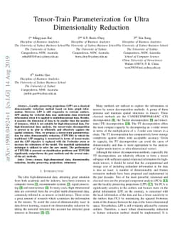 Tensor-Train Parameterization for Ultra Dimensionality Reduction
