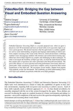 VideoNavQA: Bridging the Gap between Visual and Embodied Question
  Answering