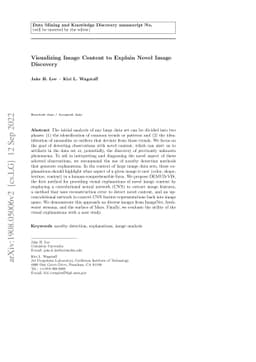 Visualizing Image Content to Explain Novel Image Discovery