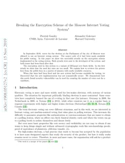 Breaking the encryption scheme of the Moscow Internet voting system