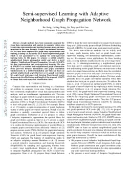 Semi-supervised Learning with Adaptive Neighborhood Graph Propagation
  Network