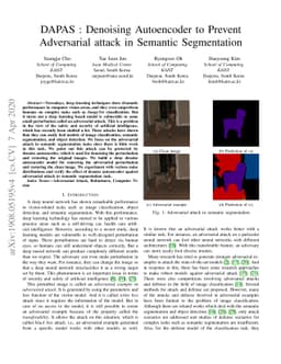 DAPAS : Denoising Autoencoder to Prevent Adversarial attack in Semantic
  Segmentation