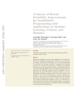 A Survey of Recent Scalability Improvements for Semidefinite Programming
  with Applications in Machine Learning, Control, and Robotics