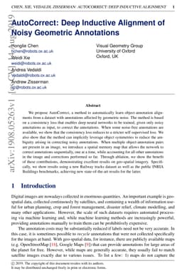 AutoCorrect: Deep Inductive Alignment of Noisy Geometric Annotations