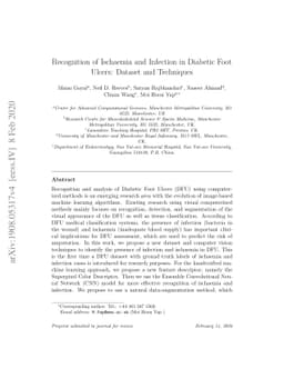 Recognition of Ischaemia and Infection in Diabetic Foot Ulcers: Dataset
  and Techniques