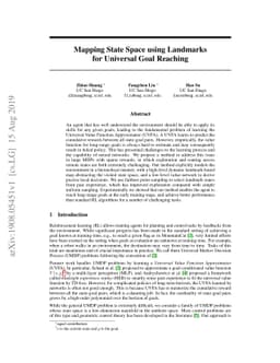 Mapping State Space using Landmarks for Universal Goal Reaching