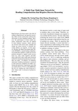 A Multi-Type Multi-Span Network for Reading Comprehension that Requires
  Discrete Reasoning