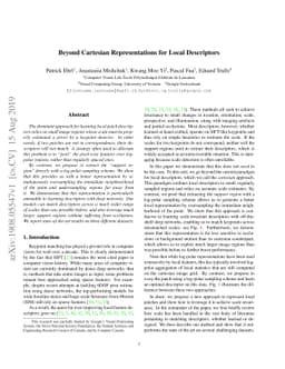 Beyond Cartesian Representations for Local Descriptors
