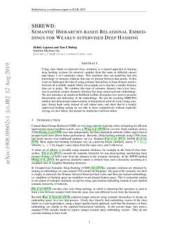 SHREWD: Semantic Hierarchy-based Relational Embeddings for
  Weakly-supervised Deep Hashing