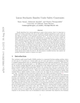 Linear Stochastic Bandits Under Safety Constraints