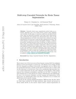 Multi-step Cascaded Networks for Brain Tumor Segmentation
