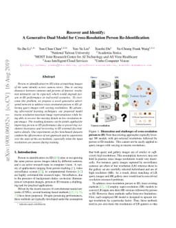 Recover and Identify: A Generative Dual Model for Cross-Resolution
  Person Re-Identification
