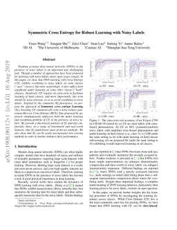 Symmetric Cross Entropy for Robust Learning with Noisy Labels