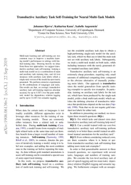 Transductive Auxiliary Task Self-Training for Neural Multi-Task Models