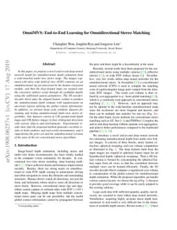 OmniMVS: End-to-End Learning for Omnidirectional Stereo Matching