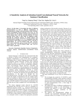 A Sensitivity Analysis of Attention-Gated Convolutional Neural Networks
  for Sentence Classification