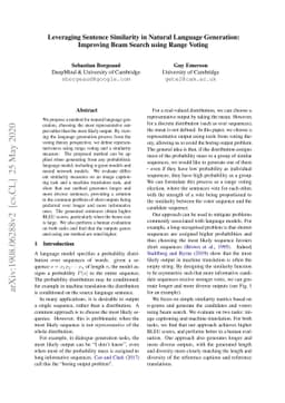 Leveraging Sentence Similarity in Natural Language Generation: Improving
  Beam Search using Range Voting